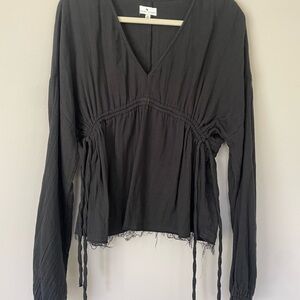 True Craft Black V-Neck Blouse
